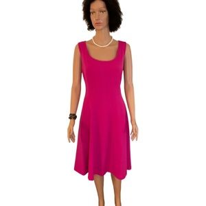 Nine West Elegant Fit and Flare Pink Dress. Sleeveless. Size 12.